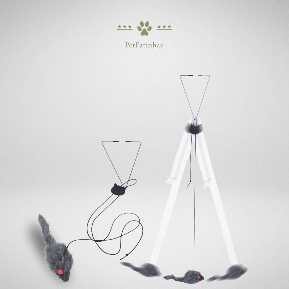 Jouet interactif en peluche pour chat