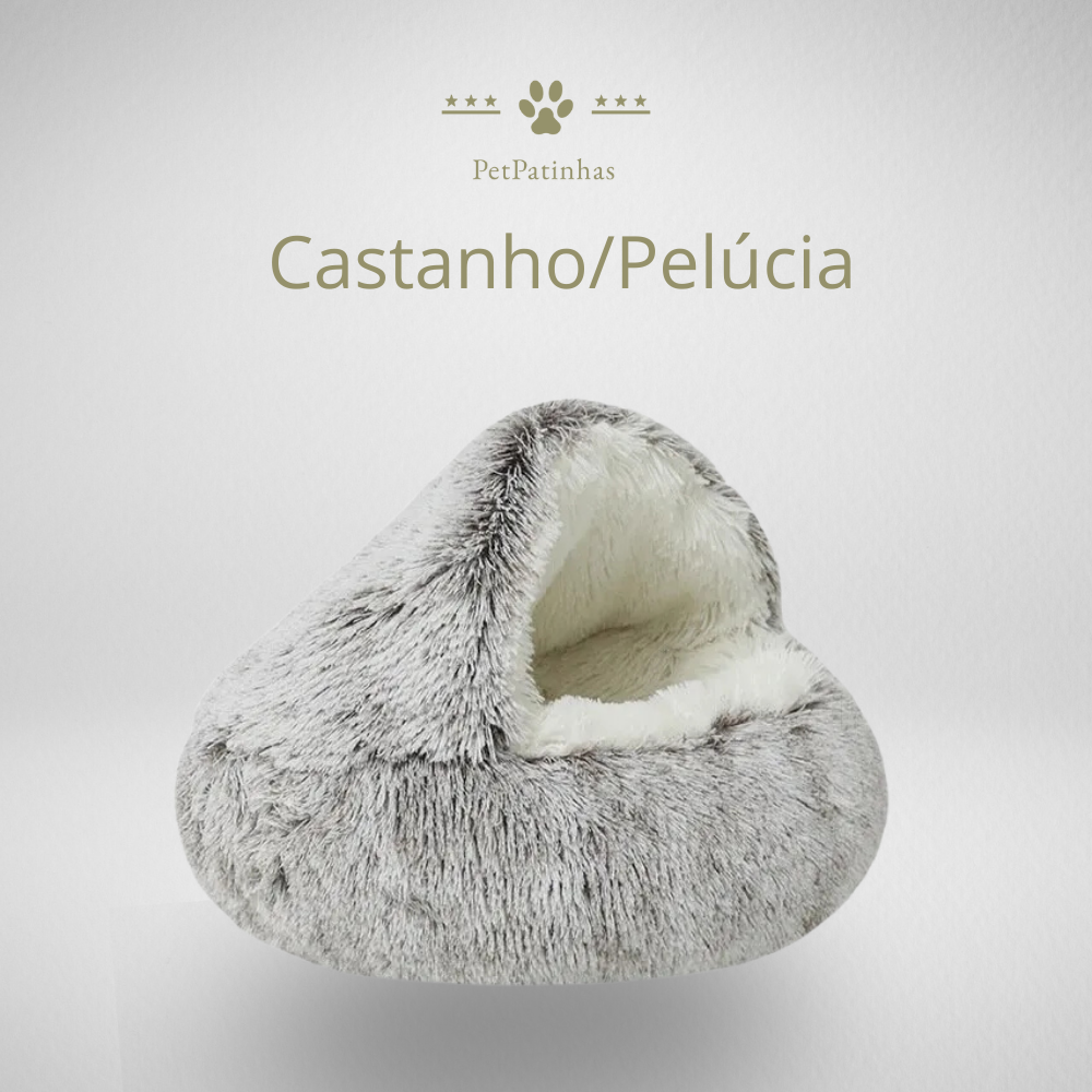 Lit rond en peluche 2 en 1