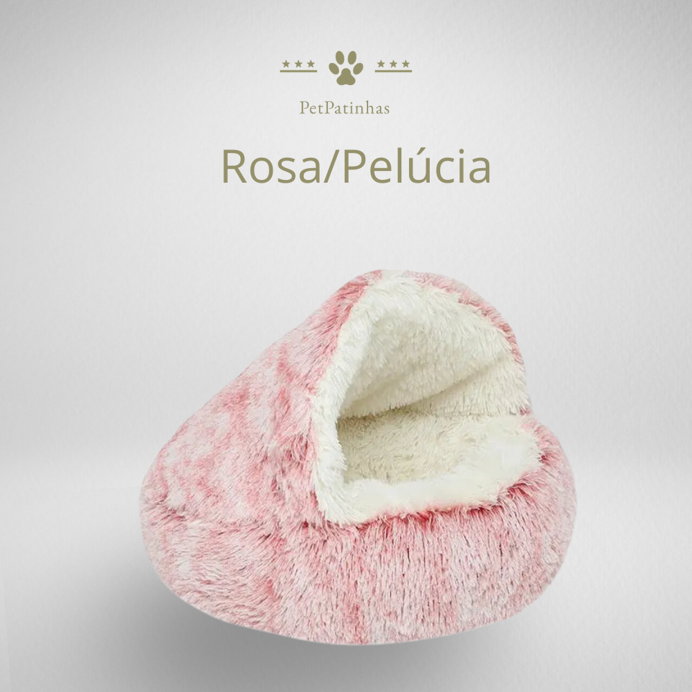 Lit rond en peluche 2 en 1
