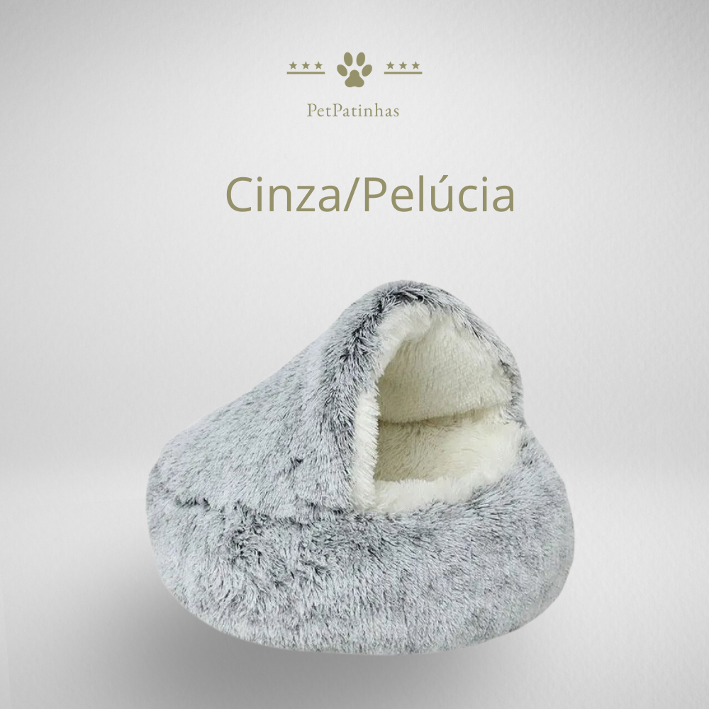 Lit rond en peluche 2 en 1