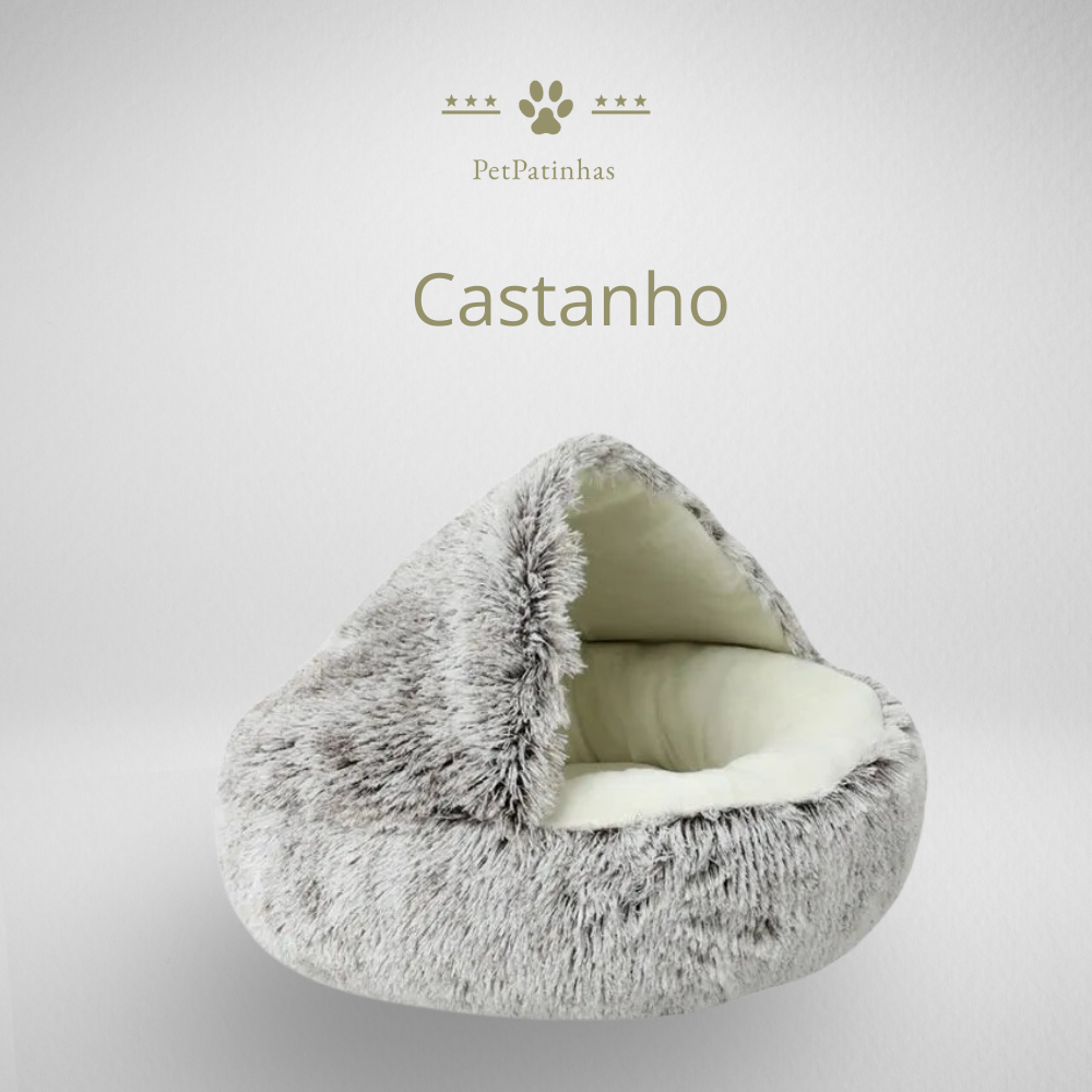 Lit rond en peluche 2 en 1