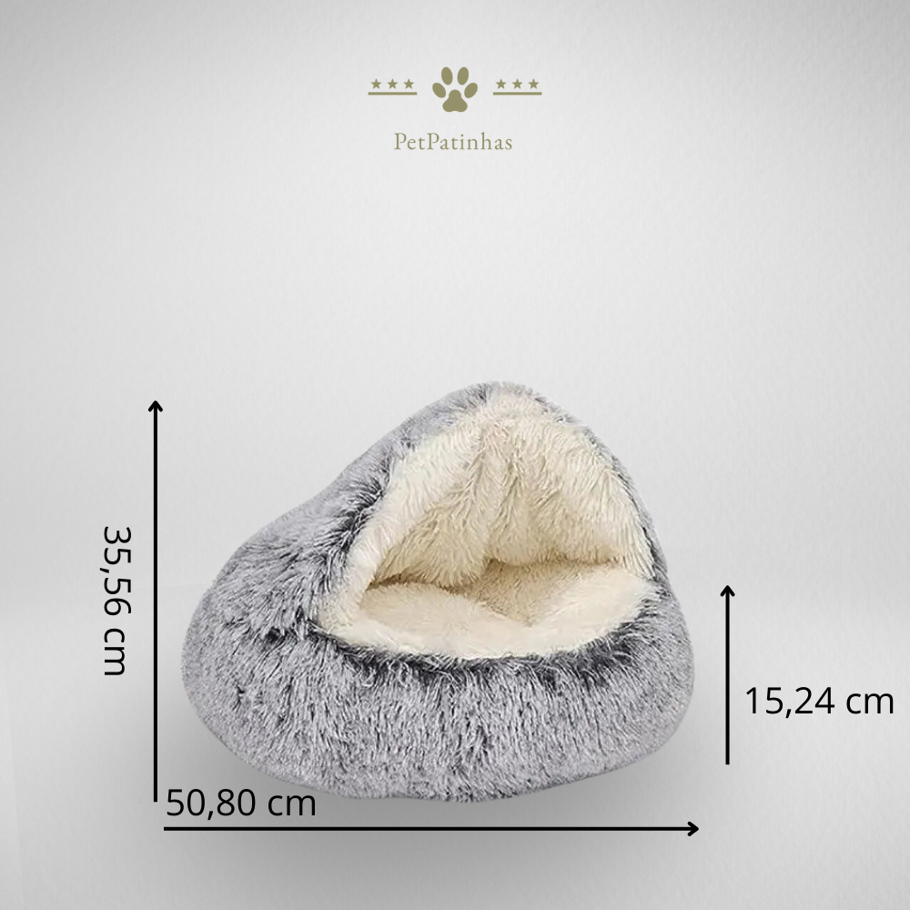 Lit rond en peluche 2 en 1