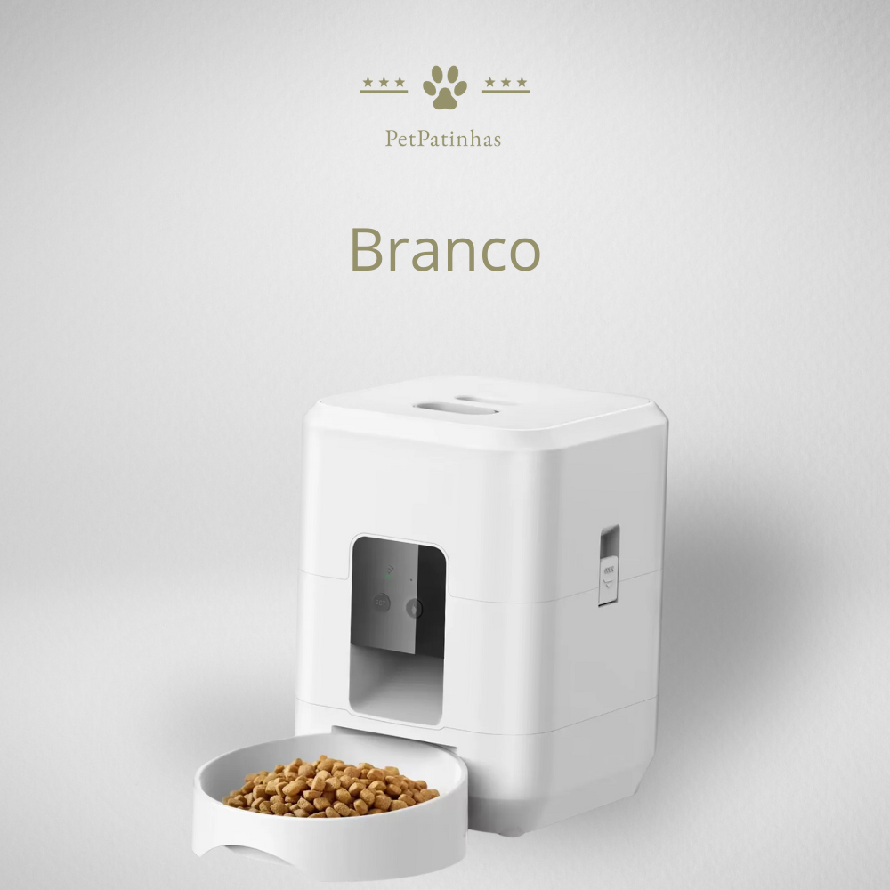 Alimentador Automático Inteligente para Gatos e Cães com Dispensador Cronometrado e Quantitativo