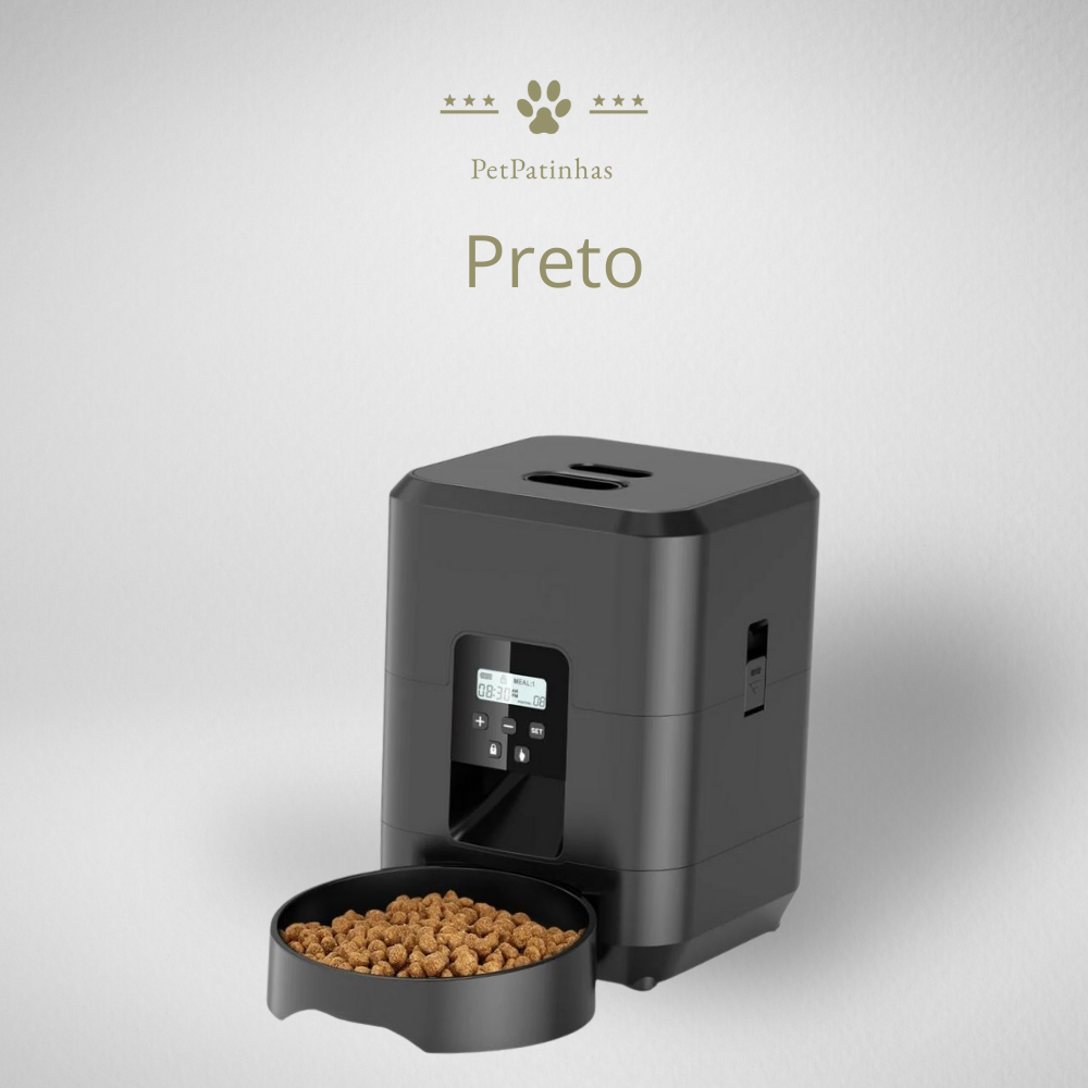 Alimentador Automático Inteligente para Gatos e Cães com Dispensador Cronometrado e Quantitativo