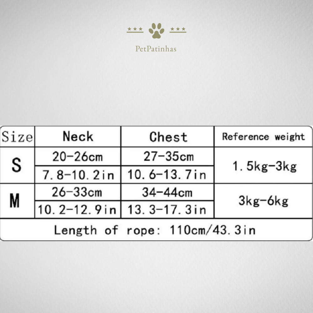 Breathable Harness with Leash
