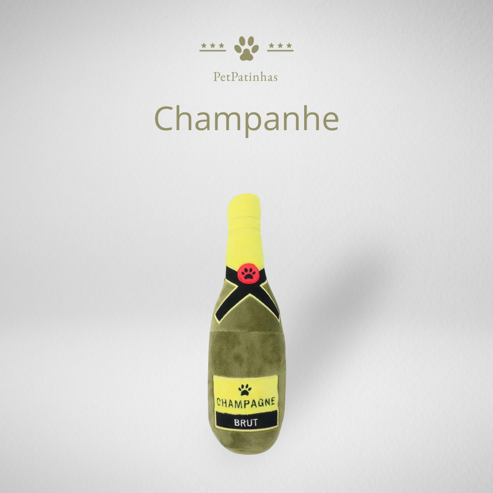 Peluche bouteille de champagne