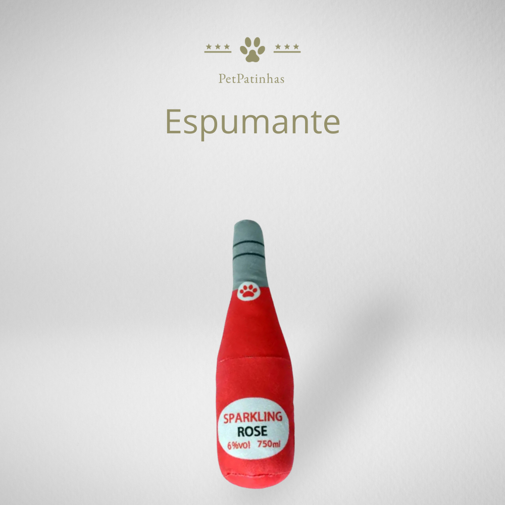 Peluche bouteille de champagne