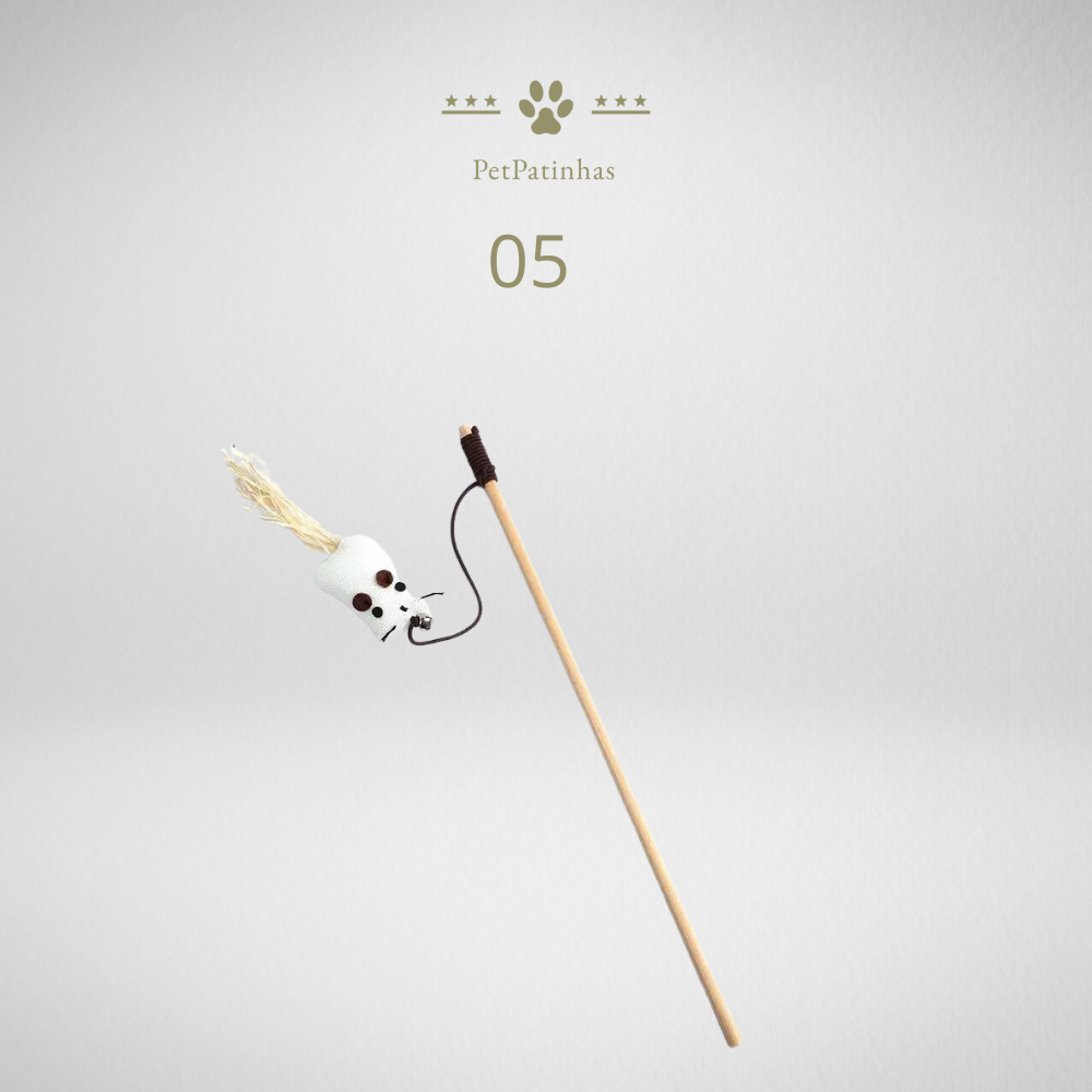 Baguette à plumes interactive pour chats
