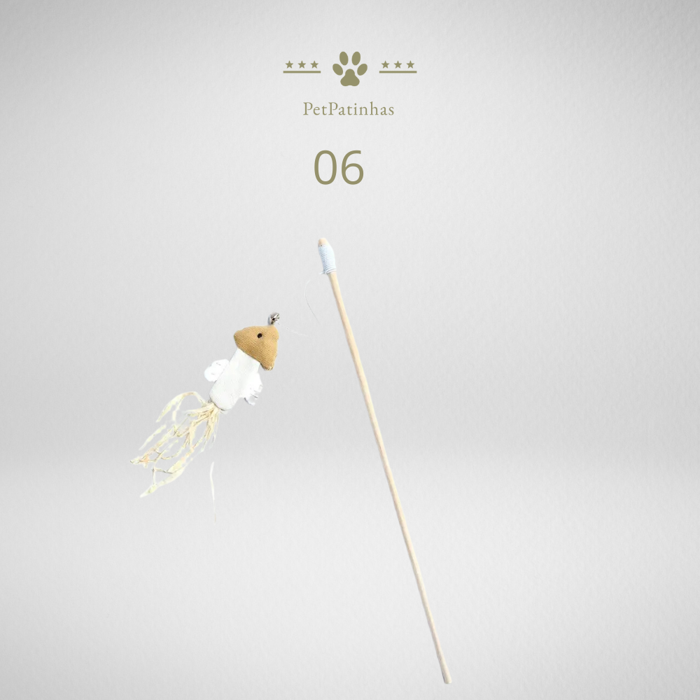 Baguette à plumes interactive pour chats