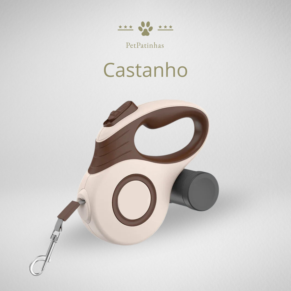 Trela Retrátil Automática 3M/5M para Cães