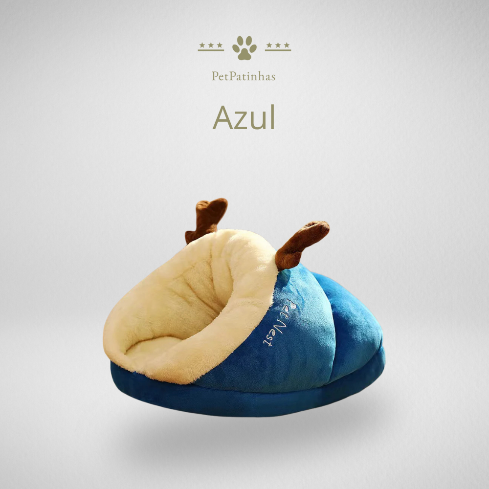Cama Aconchegante para Cães de Raça Pequena – Design Respirável, Dobrável e Lavável em Forma de Pantufa