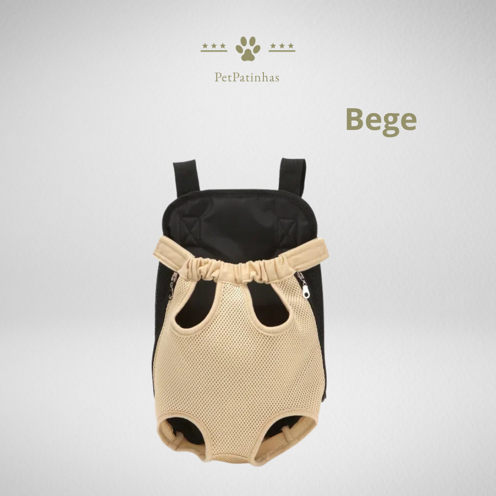 Mochila Respirável Camuflada para Transporte de Cães Pequenos e Gatos