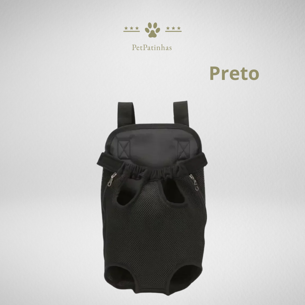 Mochila Respirável Camuflada para Transporte de Cães Pequenos e Gatos