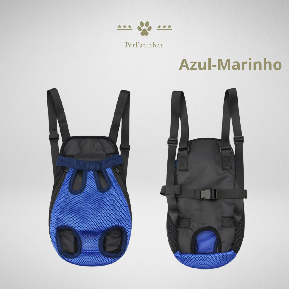 Mochila Transportadora Jeans para Cães Pequenos e Gatos