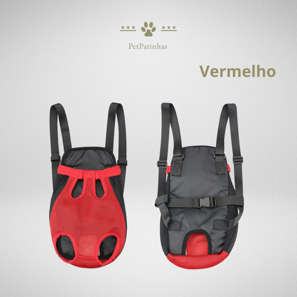 Mochila Transportadora Jeans para Cães Pequenos e Gatos