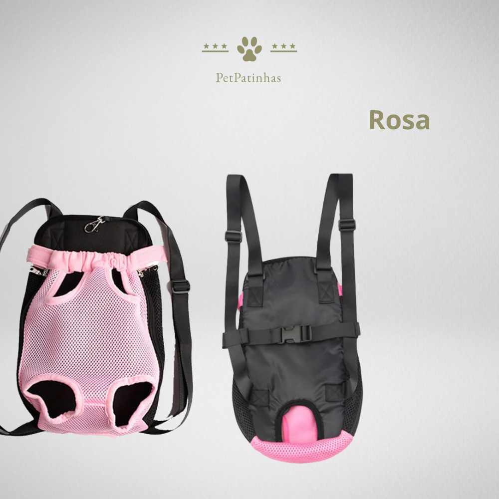 Mochila Transportadora Jeans para Cães Pequenos e Gatos