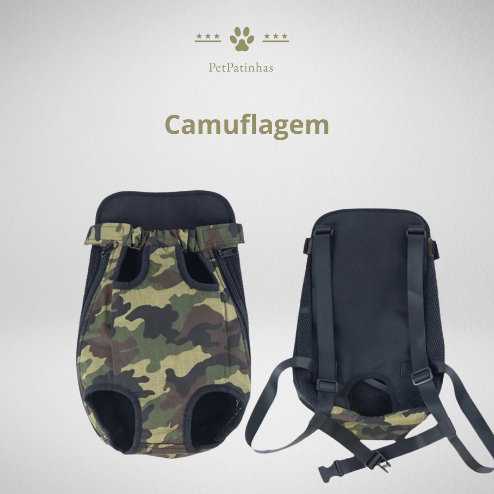 Mochila Transportadora Jeans para Cães Pequenos e Gatos