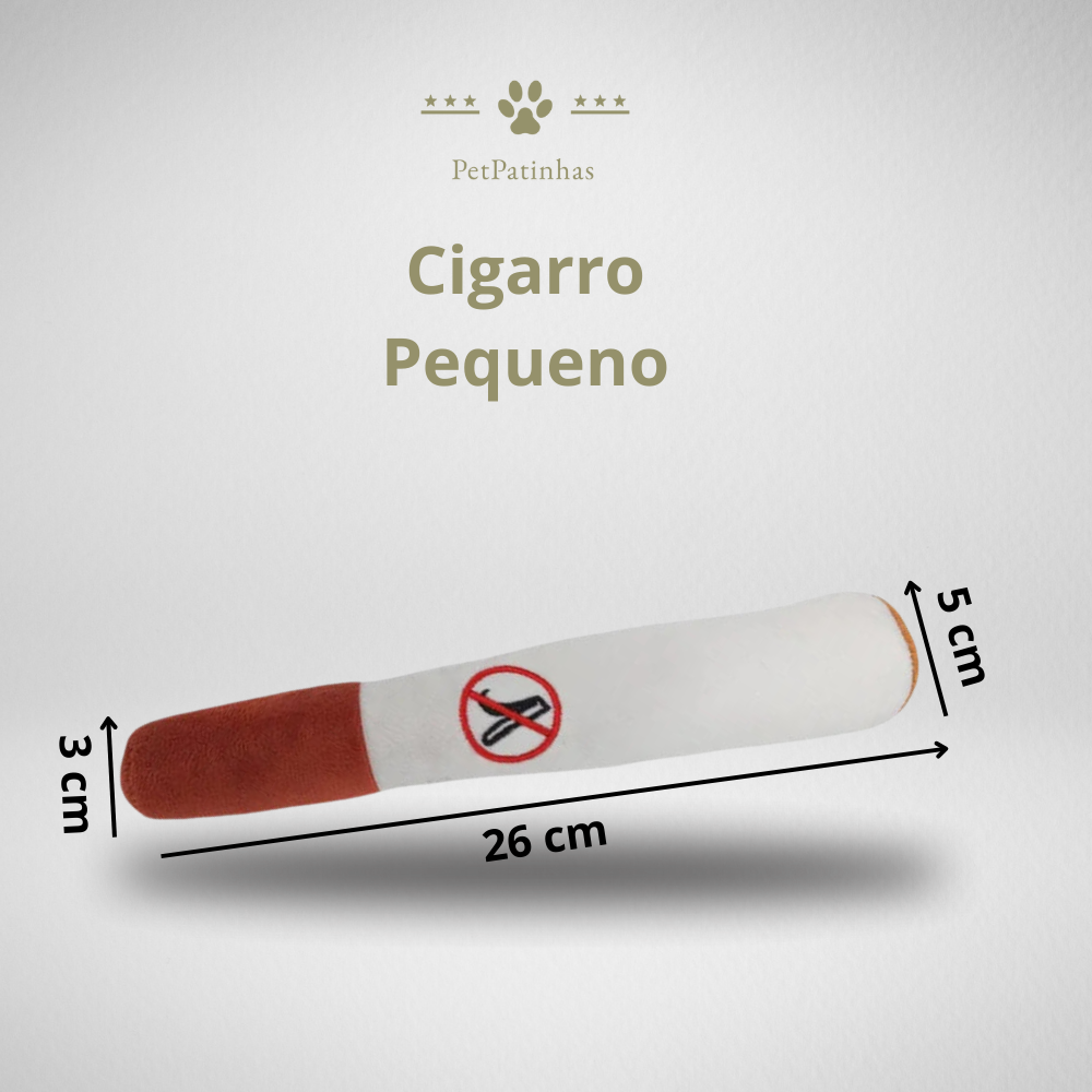 Cigare interactif pour chien – Peluche avec sifflet anti-stress