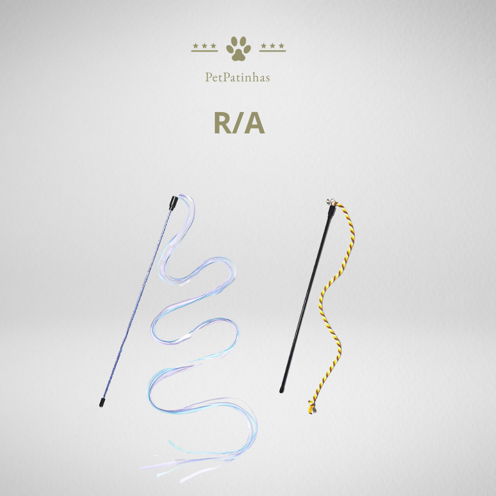 Baguette interactive avec ruban de satin pour chat – Jouet stimulant