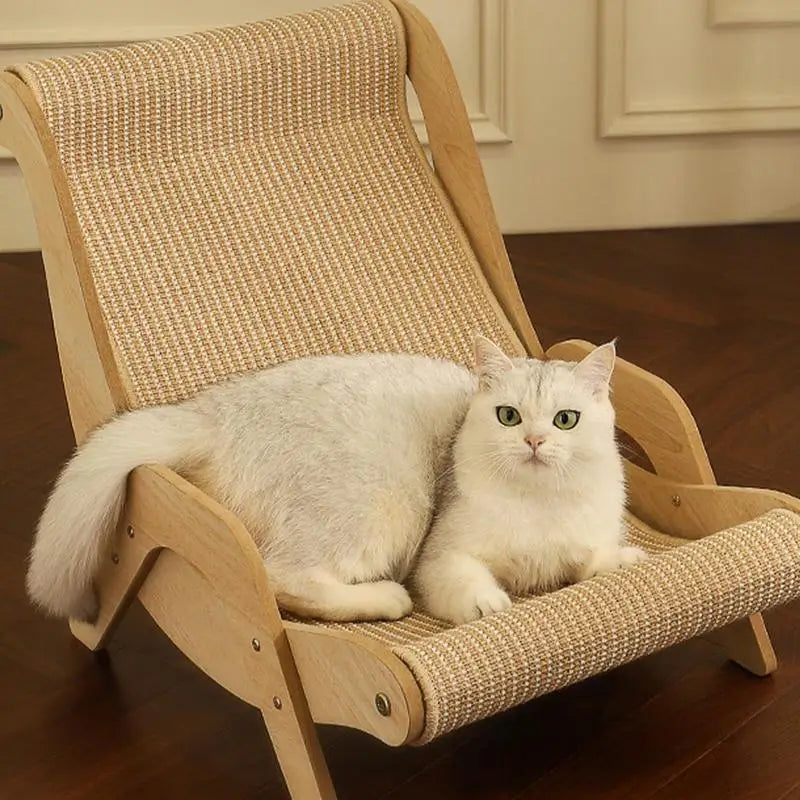 Chaise à gratter en bois pour chat