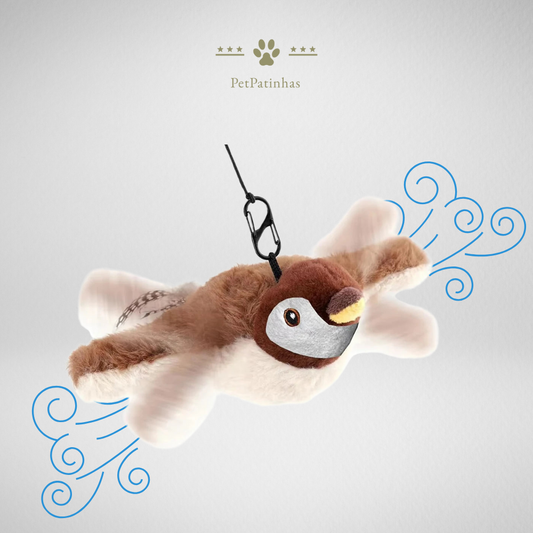 Oiseau interactif avec son et ficelle pour chats – Mouvement réaliste