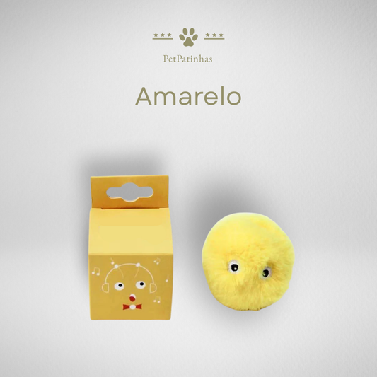 Balle interactive intelligente pour chats – Peluche avec son et herbe à chat