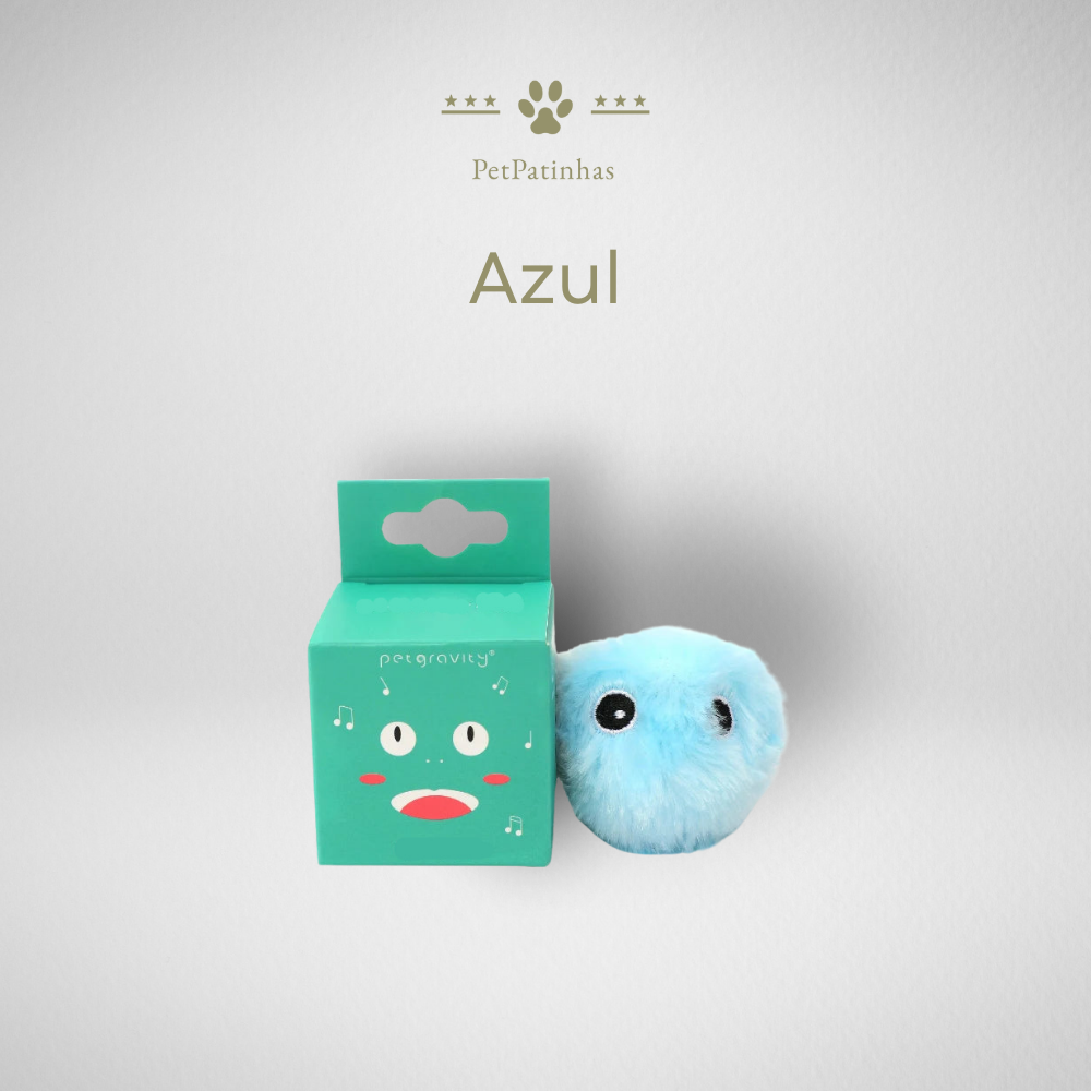 Balle interactive intelligente pour chats – Peluche avec son et herbe à chat