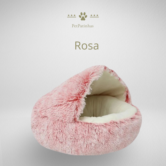 Lit rond en peluche 2 en 1