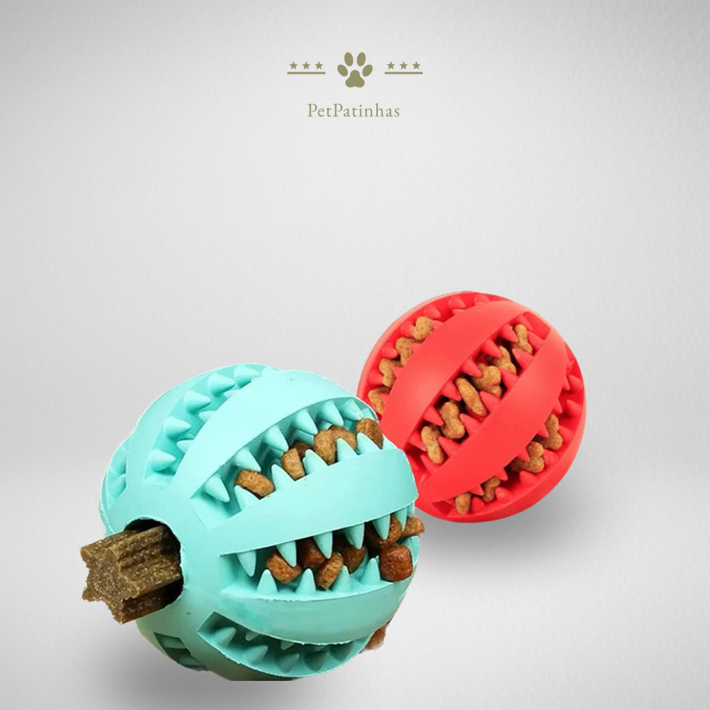 Balle interactive en caoutchouc pour chiens