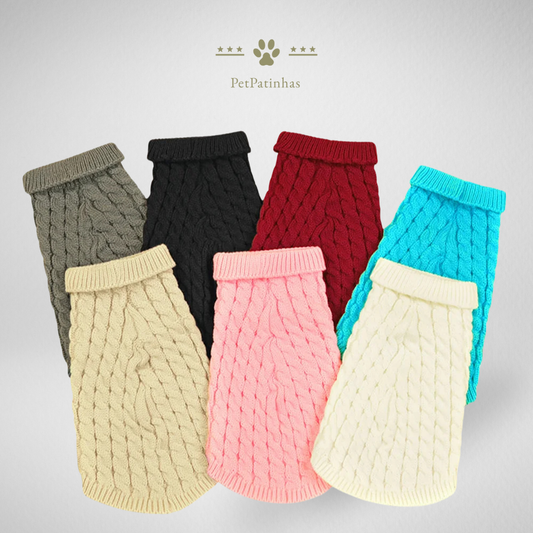Pull tricoté chaud pour chat
