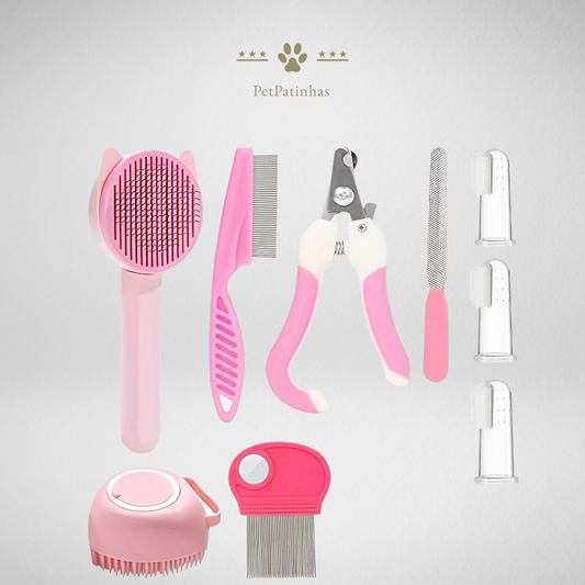 Kit de toilettage et de toilettage pour chat 8 en 1