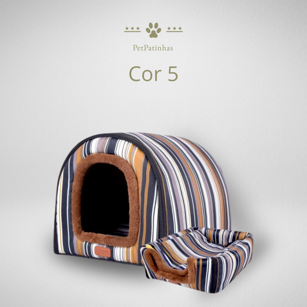Cama Dobrável Estilo Casa de Cachorro Quente com Estampa de Estrelas