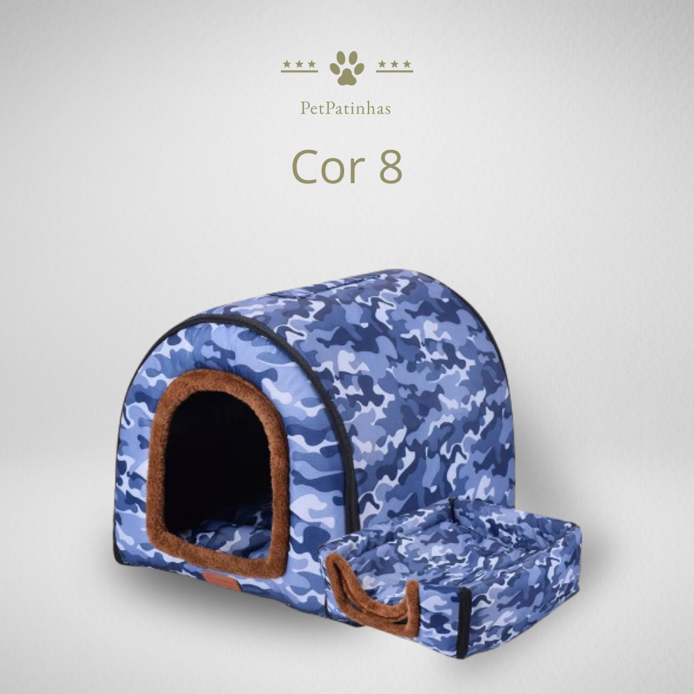 Cama Dobrável Estilo Casa de Cachorro Quente com Estampa de Estrelas