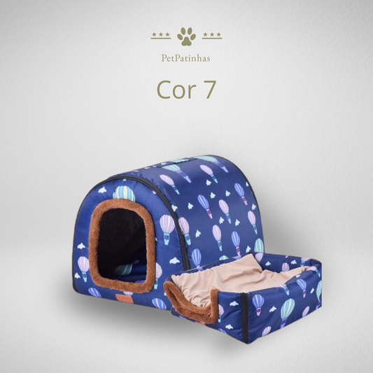 Cama Dobrável Estilo Casa de Cachorro Quente com Estampa de Estrelas