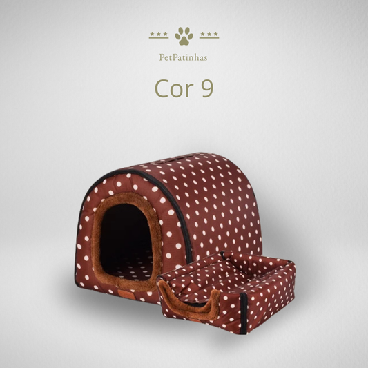 Cama Dobrável Estilo Casa de Cachorro Quente com Estampa de Estrelas