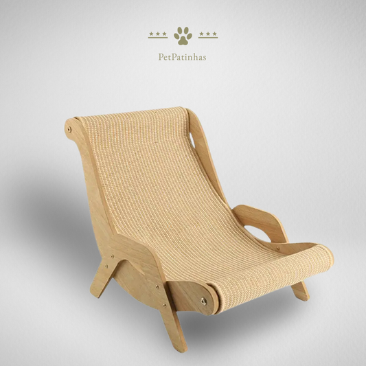 Chaise à gratter en bois pour chat