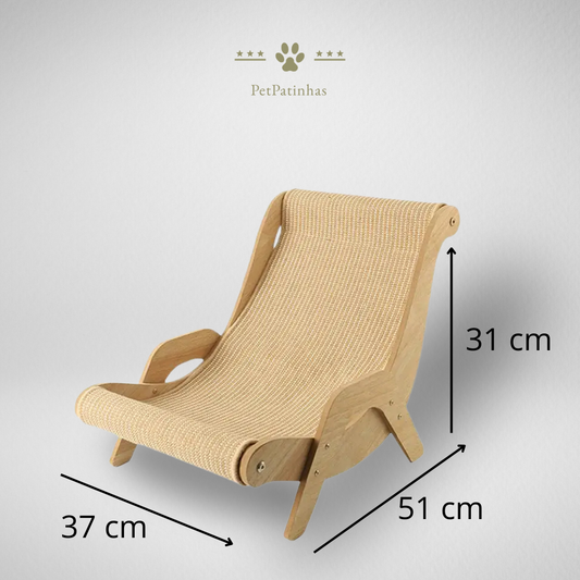 Chaise à gratter en bois pour chat