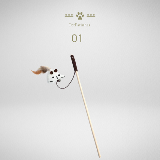 Baguette à plumes interactive pour chats