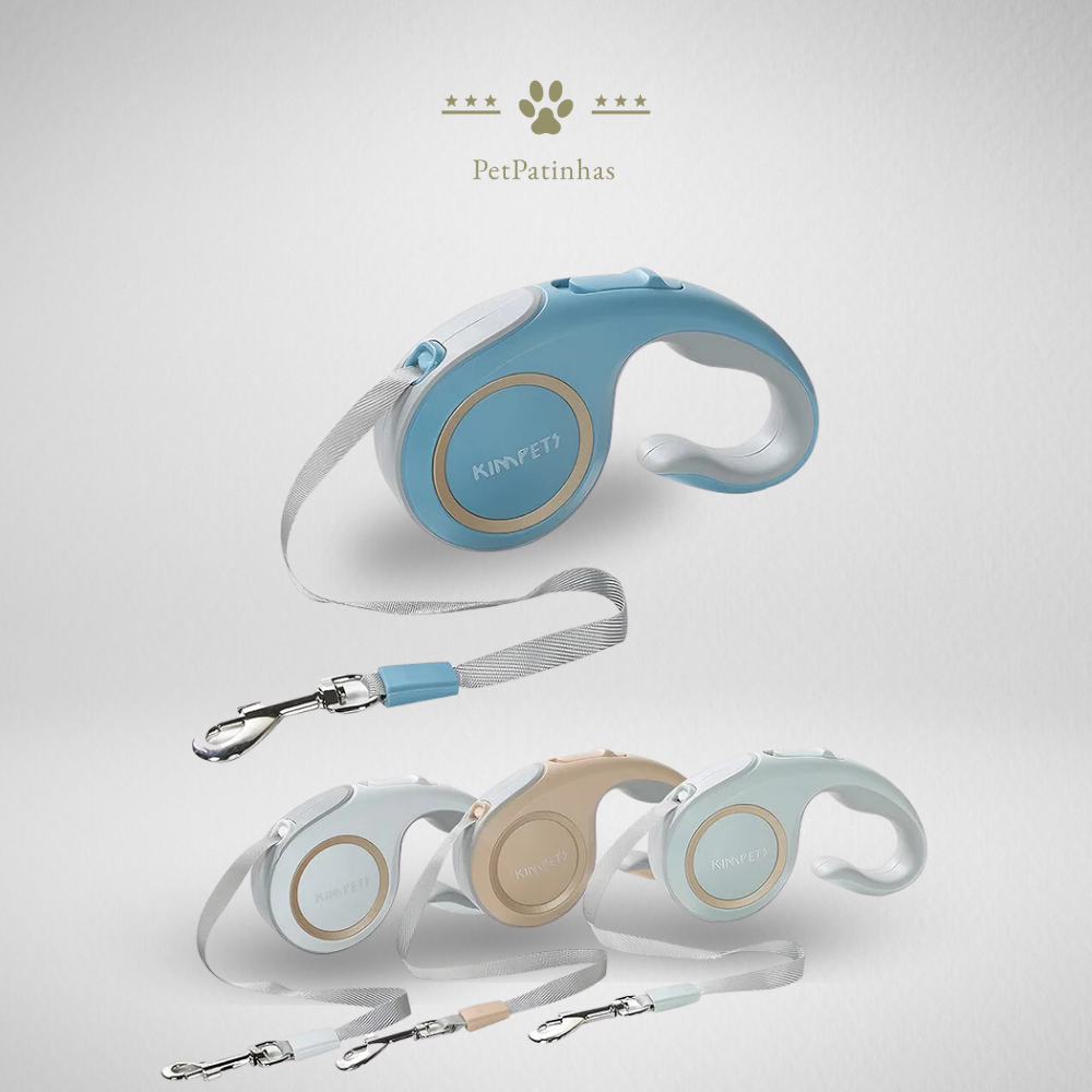 Trela Retrátil Automática para Cães de 3m/5m