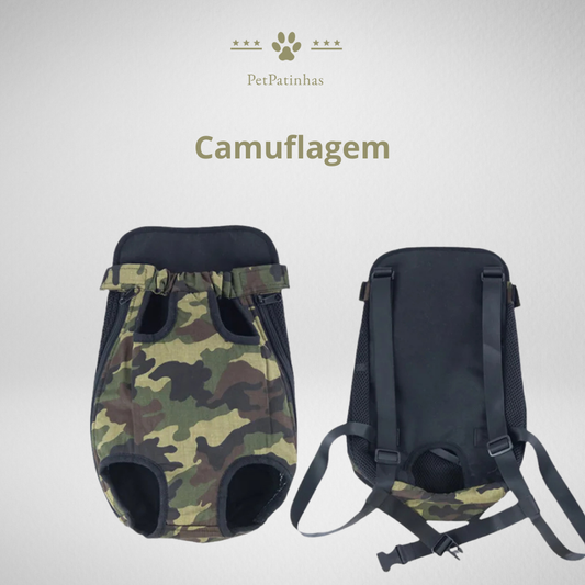 Mochila Transportadora Jeans para Cães Pequenos e Gatos