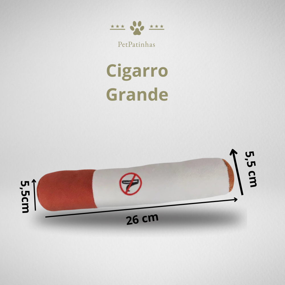 Cigare interactif pour chien – Peluche avec sifflet anti-stress
