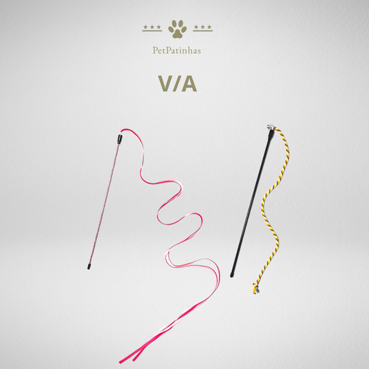 Baguette interactive avec ruban de satin pour chat – Jouet stimulant